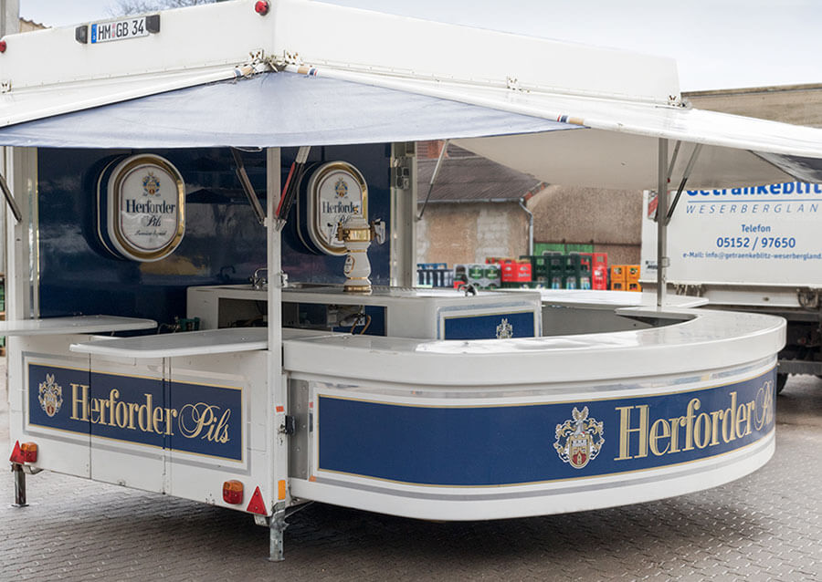 Bild eines Ausschankwagens
